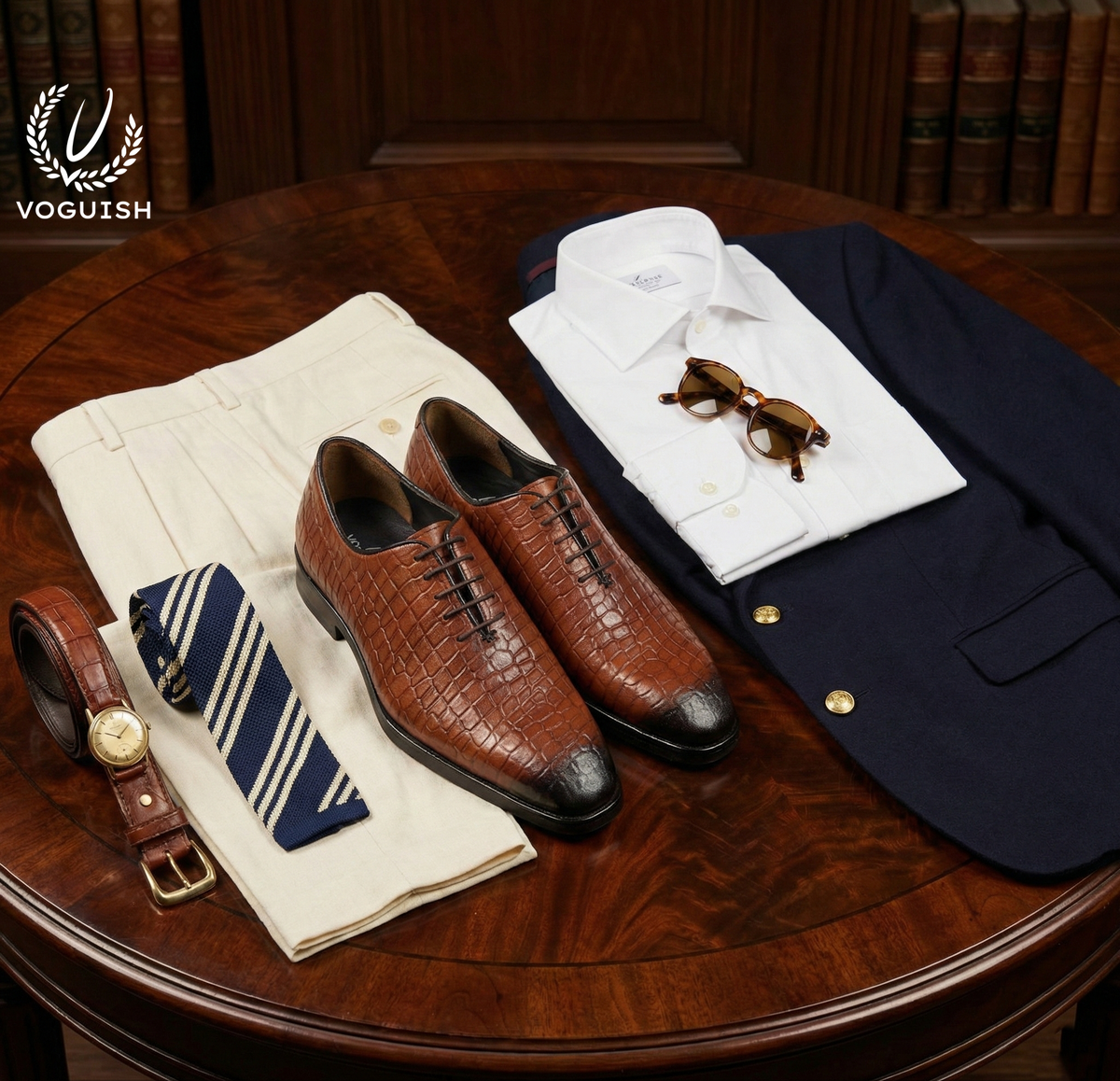 Handmade Croco Wholecut shoe for men - IMPERIALSTEP 036 - Product View