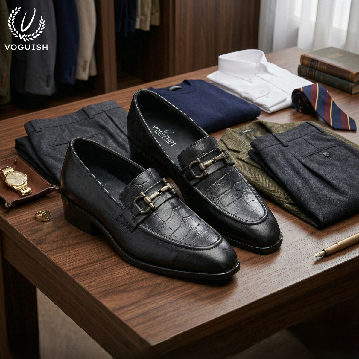 Handmade Croco Loafer for Men - IMPERIAL STEP 035 - Product View