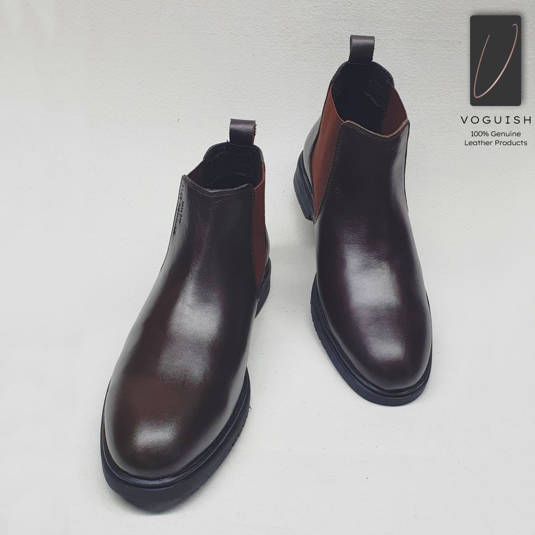 Deep Brown Leather Chelsea Boot