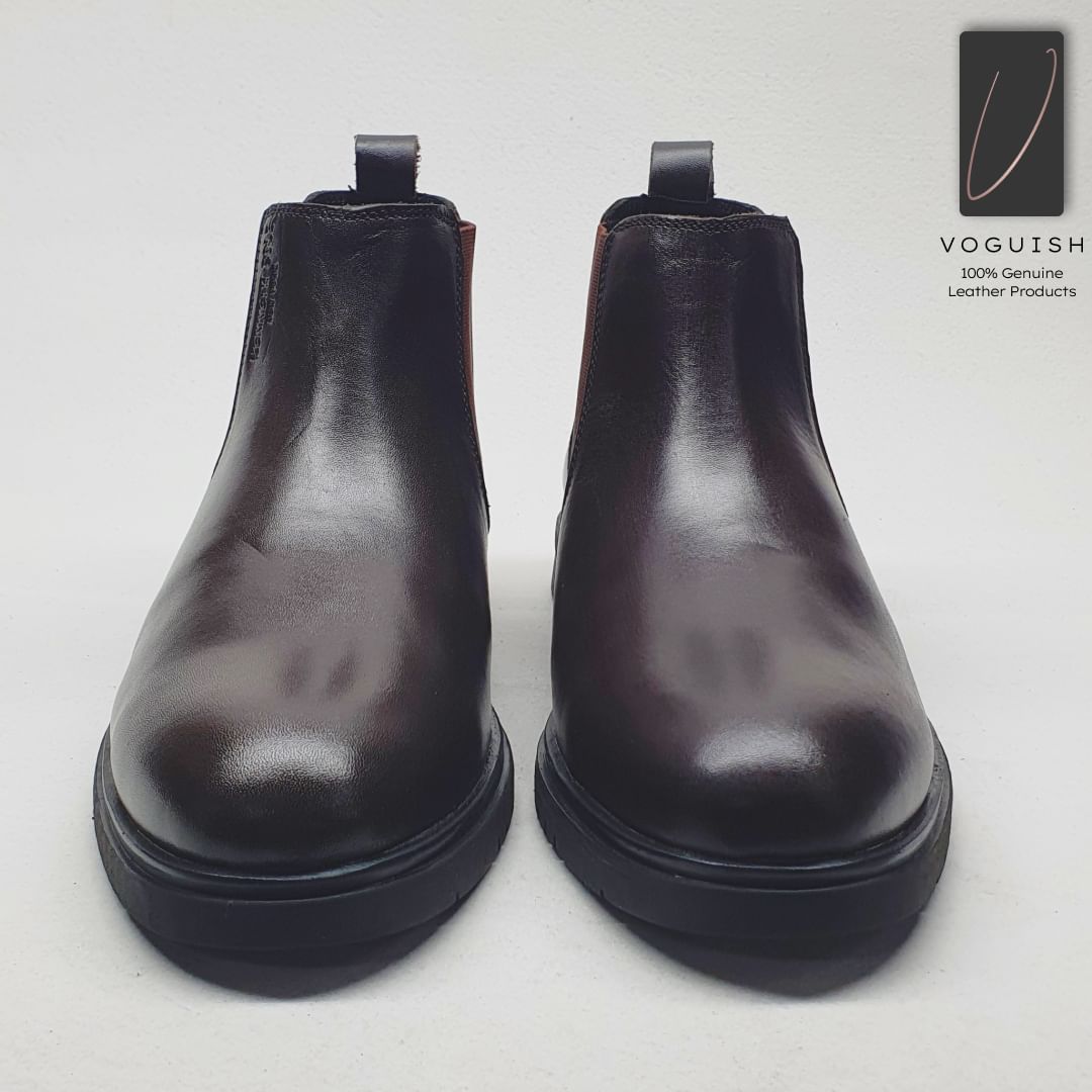 Deep Brown Leather Chelsea Boot