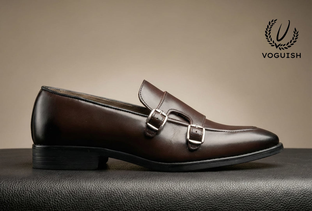 Leather Double Monk Penny Loafer - IMPERIALSTEP 015 - Product View