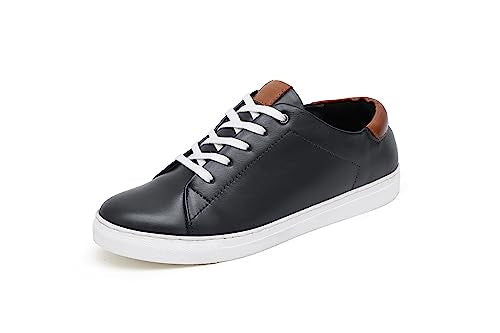 Black Casual Leather Sneakers