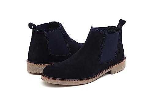 VOGUISH Black Suede Leather Chelsea Boots For Men - Voguish