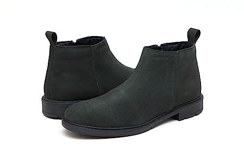 VOGUISH Green Suede Leather Hiking Boots for Men - Voguish