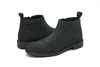 VOGUISH Green Suede Leather Hiking Boots for Men - Voguish