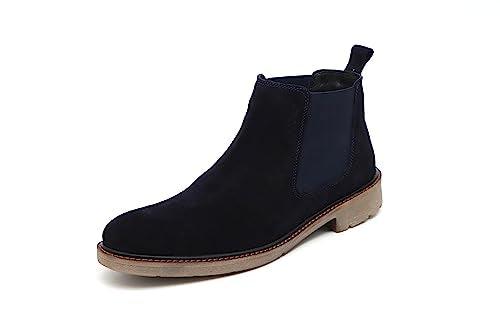 VOGUISH Black Suede Leather Chelsea Boots For Men - Voguish