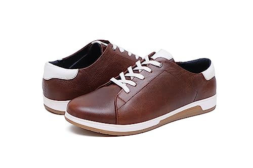 Brown leather best sale casual shoes