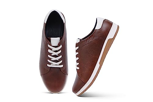 Mens casual cheap leather sneakers