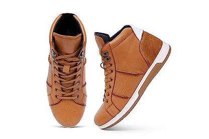 Voguish Men's Casual Sneaker Boots | Soft Cushioned Insole, Slip Resistance, Perfect Casual Shoes for Men - Voguish