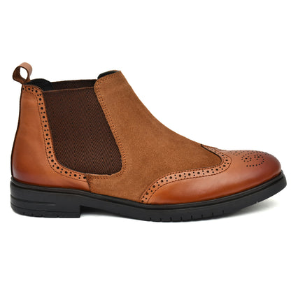 Tan Brogue Boots