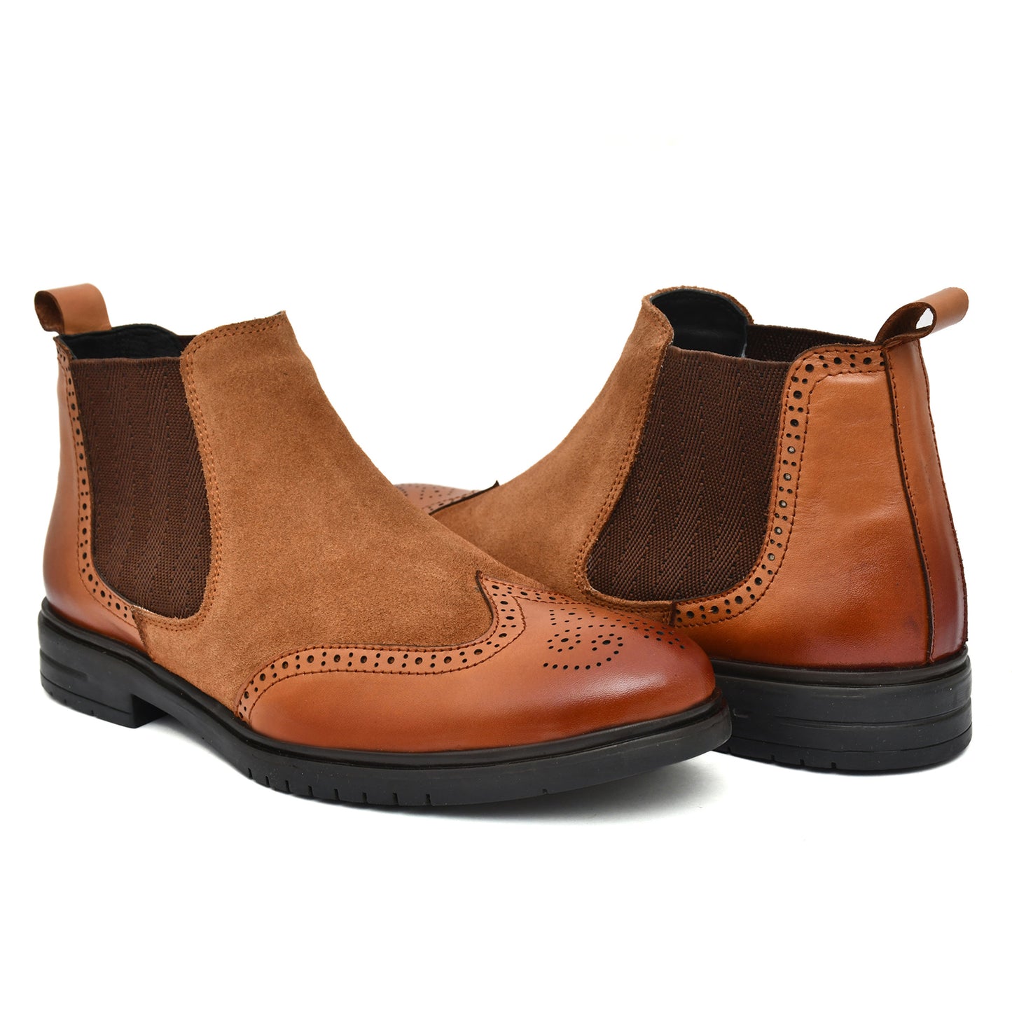 Tan Brogue Boots