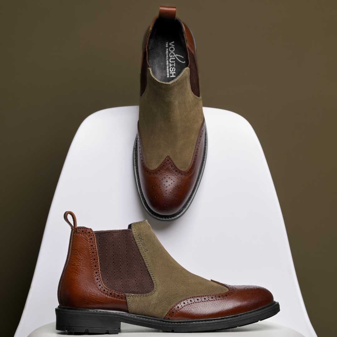 Dark Brown Brogue Boots