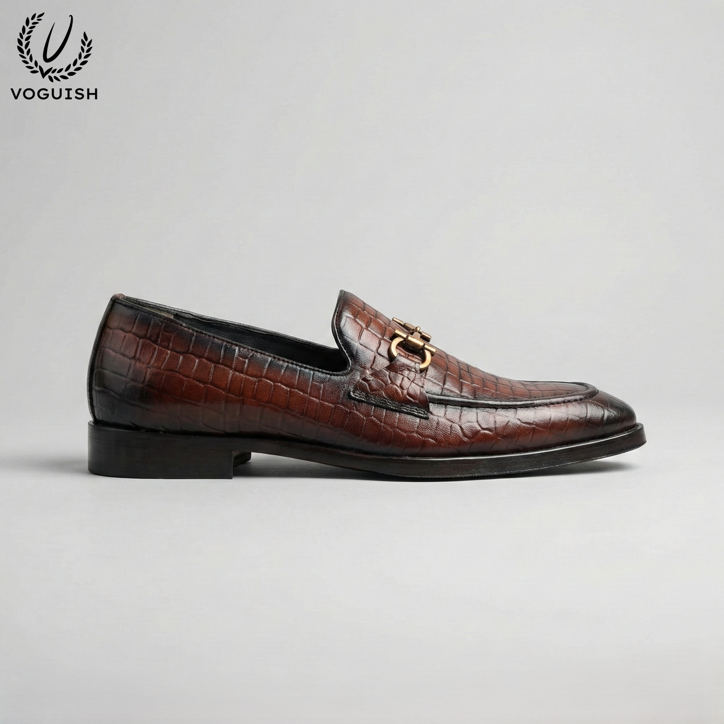 Handmade Croco Leather Horsebit Loafer for Men - IMPERIAL STEP 034 - Product View