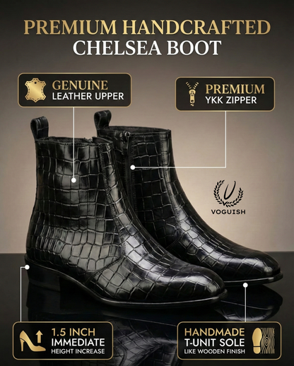 Handmade Chelsea Boot for Men's - 1053 - Product View