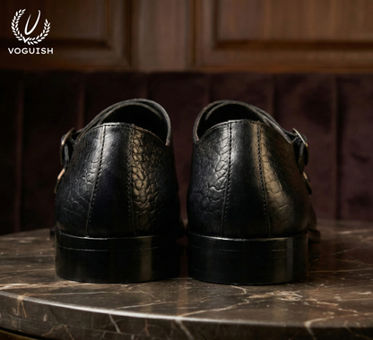 Handmade Croco Double Monk for Men - IMPERIAL STEP 033