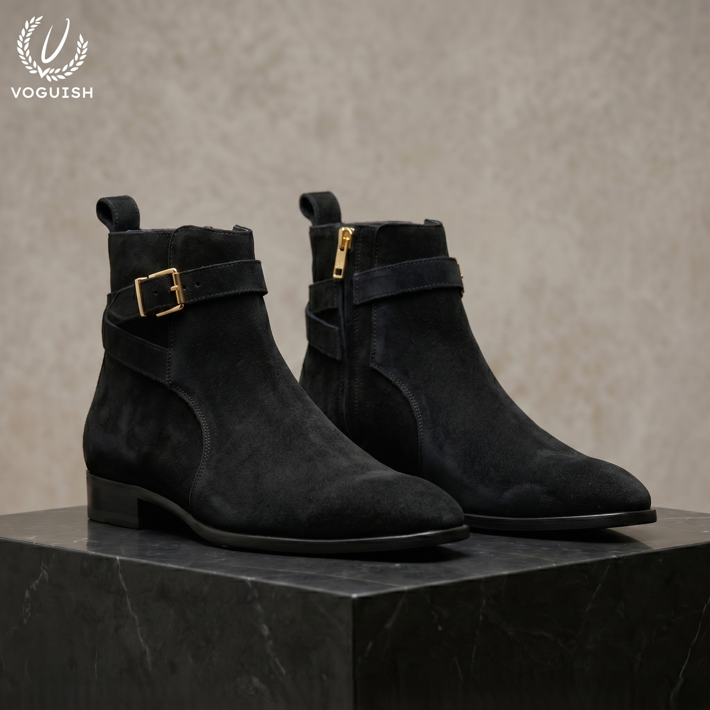 Men's black Jodhpur boots By VOGUISH| S1103