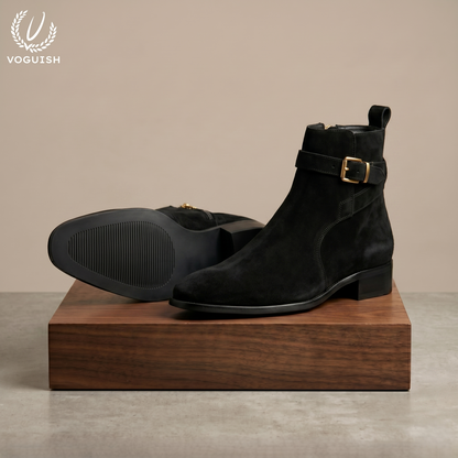 Men's black Jodhpur boots By VOGUISH| S1103