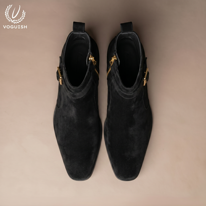 Men's black Jodhpur boots By VOGUISH| S1103