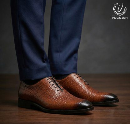 Handmade Croco Wholecut shoe for men - IMPERIALSTEP 036