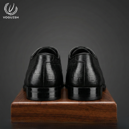 Handmade Leather Croco Wholecut Shoe for Men - IMPERIALSTEP 036