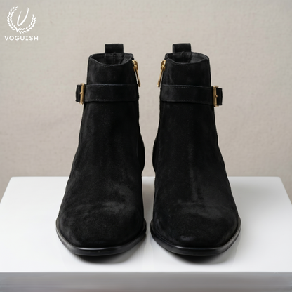 Men's black Jodhpur boots By VOGUISH| S1103