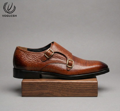 Handmade Leather Double Monk for Men - IMPERIALSTEP 033