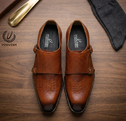 Handmade Leather Double Monk for Men - IMPERIALSTEP 033