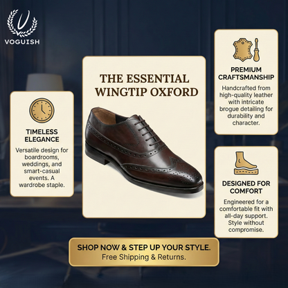 Handmade Leather Brouge for Men -  IMPERIALSTEP 030