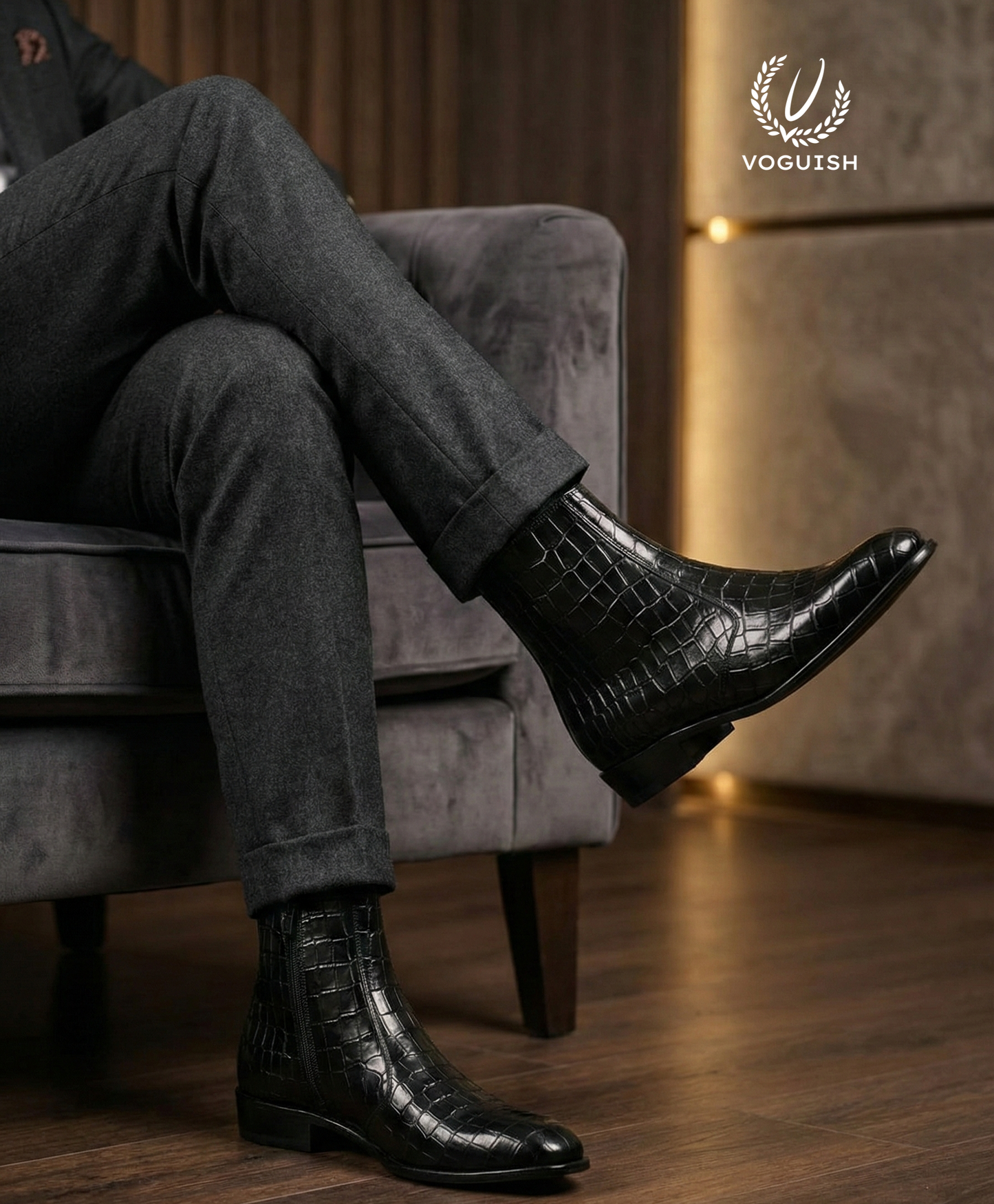 Handmade Chelsea Boot for Men's - 1053 - Product View