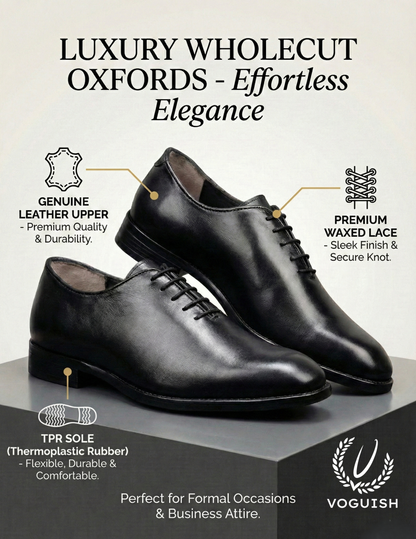 Leather Wholecut Formal Shoe for Men's - IMPERIALSTEP 012