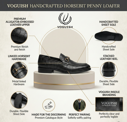 Handmade Croco Loafer for Men - IMPERIAL STEP 035