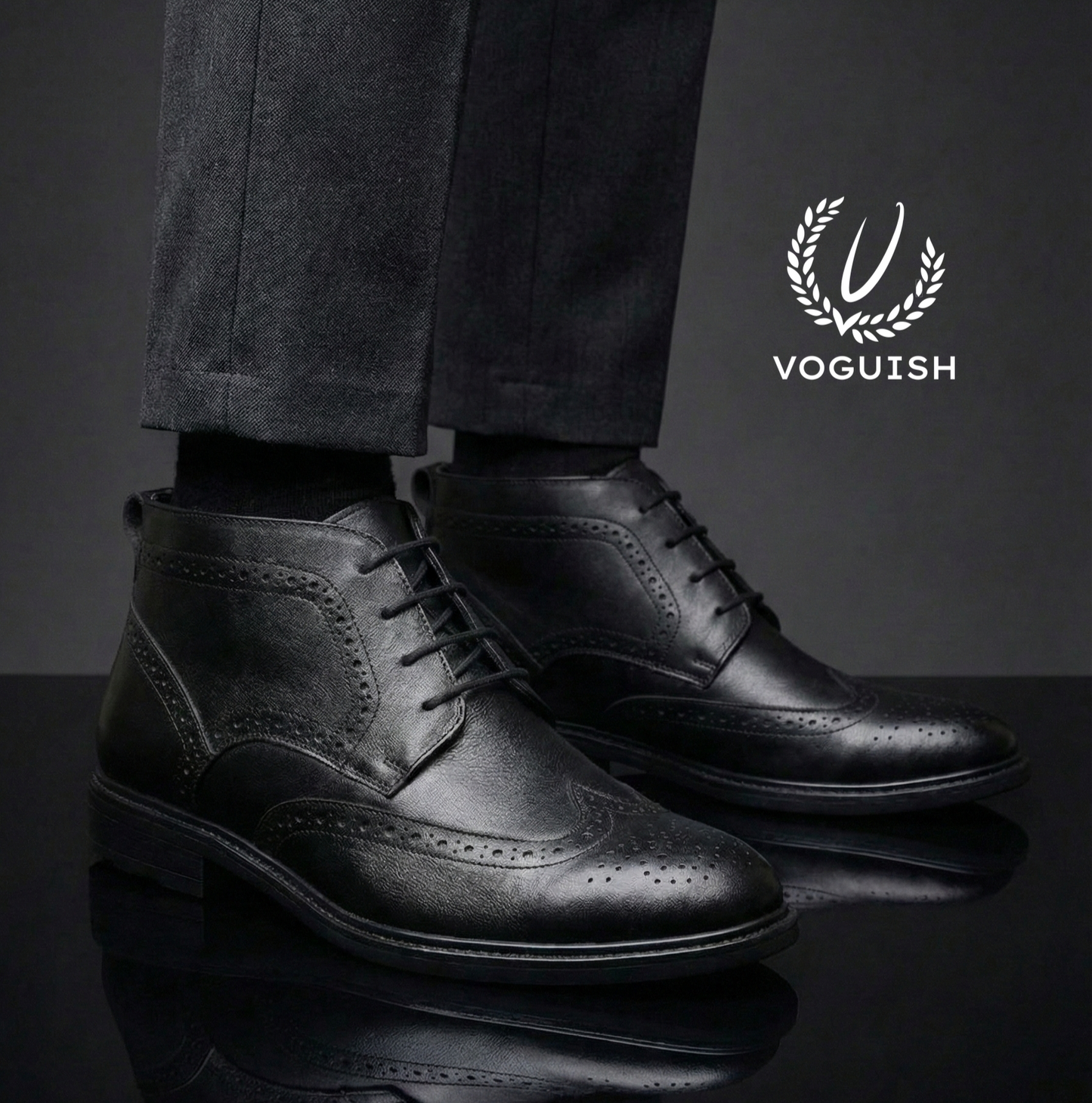 Leather Brouge Chukka Boot for Men - IMPERIALSTEP 027