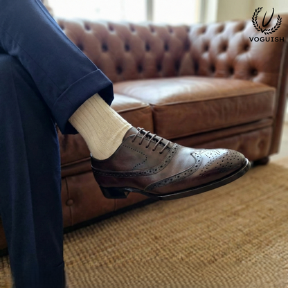 Handmade Leather Brouge for Men -  IMPERIALSTEP 030