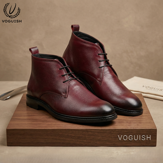 Leather Chukka Boot for Men's - IMPERIALSTEP 026