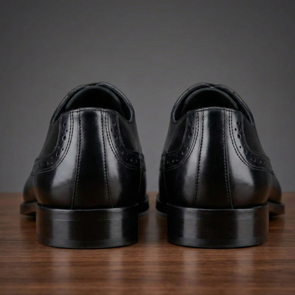 Voguish Men’s Crocodile Texture Oxford Shoes – Premium Leather Brogue Cap Toe Dress Shoes - 031