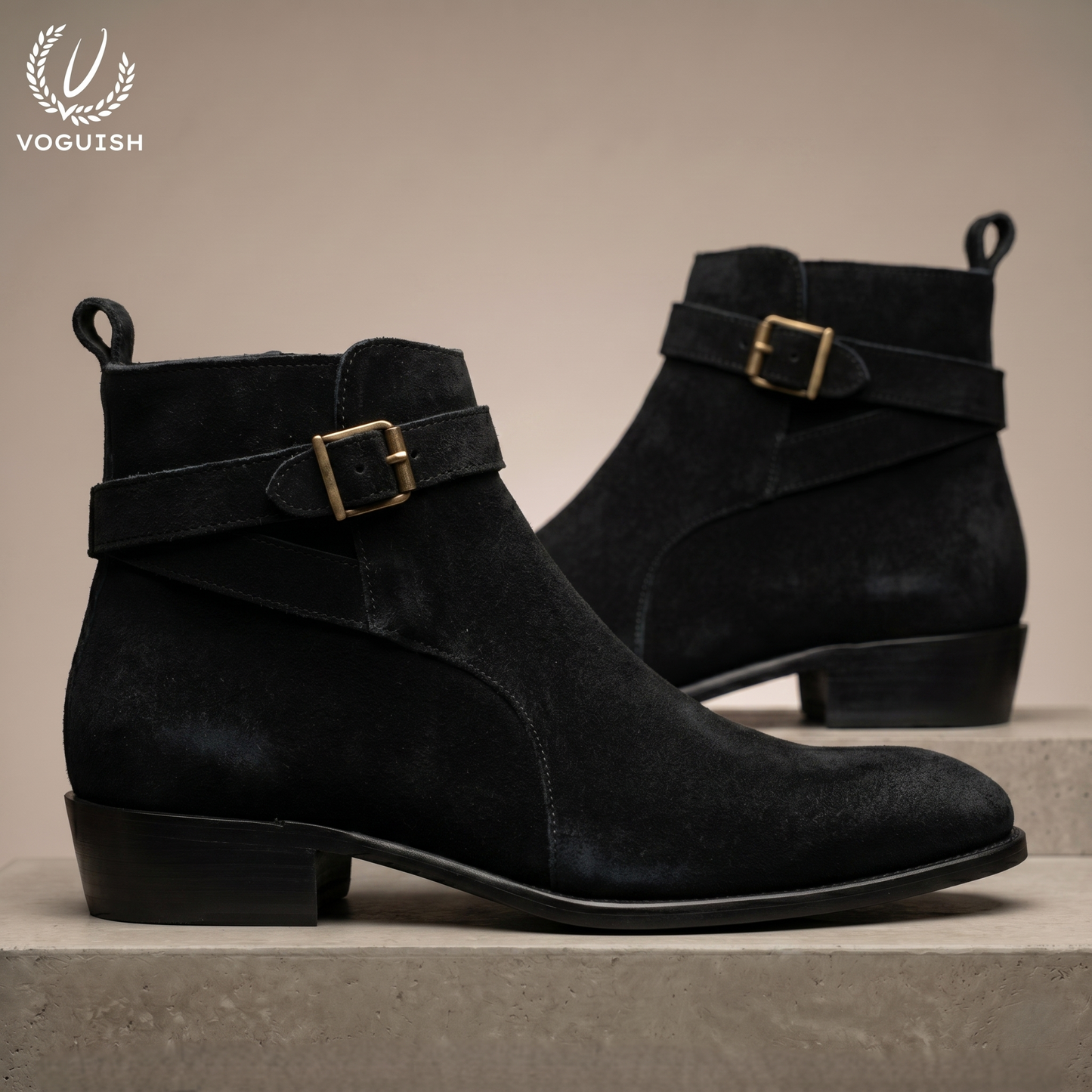 Men's black Jodhpur boots By VOGUISH| S1103