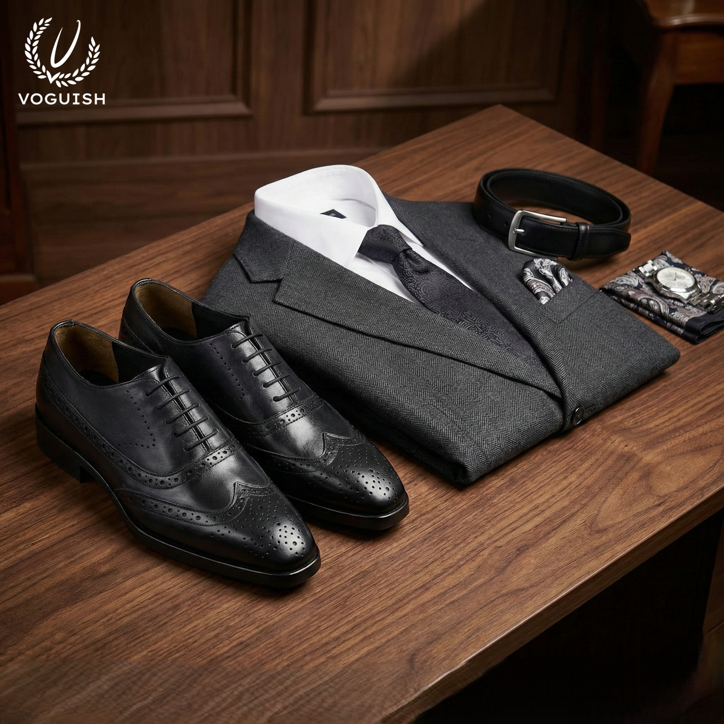 Handmade Leather Brouge Shoe for Men - IMPERIAL STEP 030