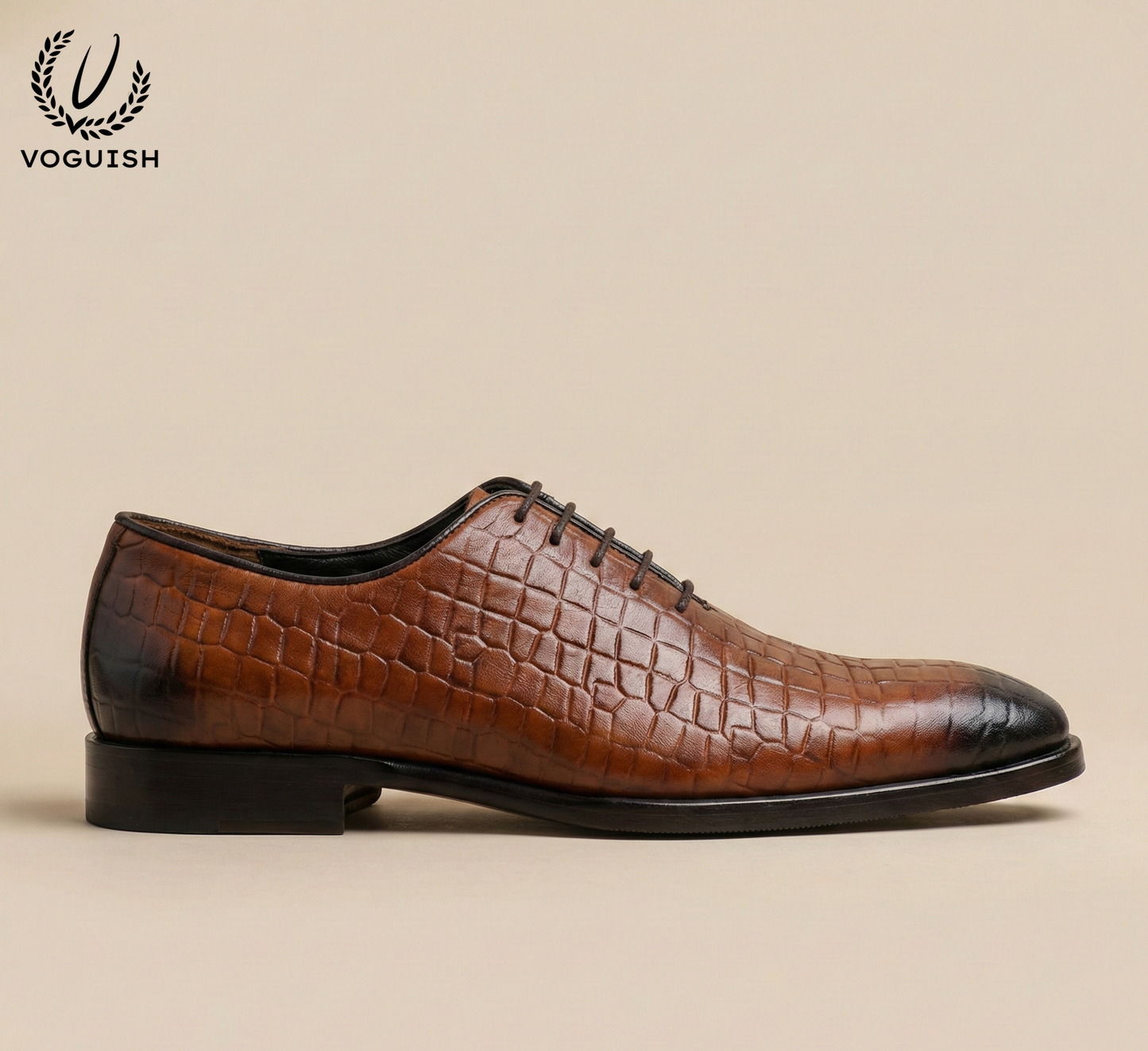 Handmade Croco Wholecut shoe for men - IMPERIALSTEP 036