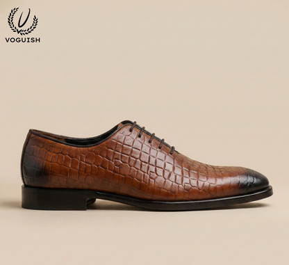 Handmade Croco Wholecut shoe for men - IMPERIALSTEP 036