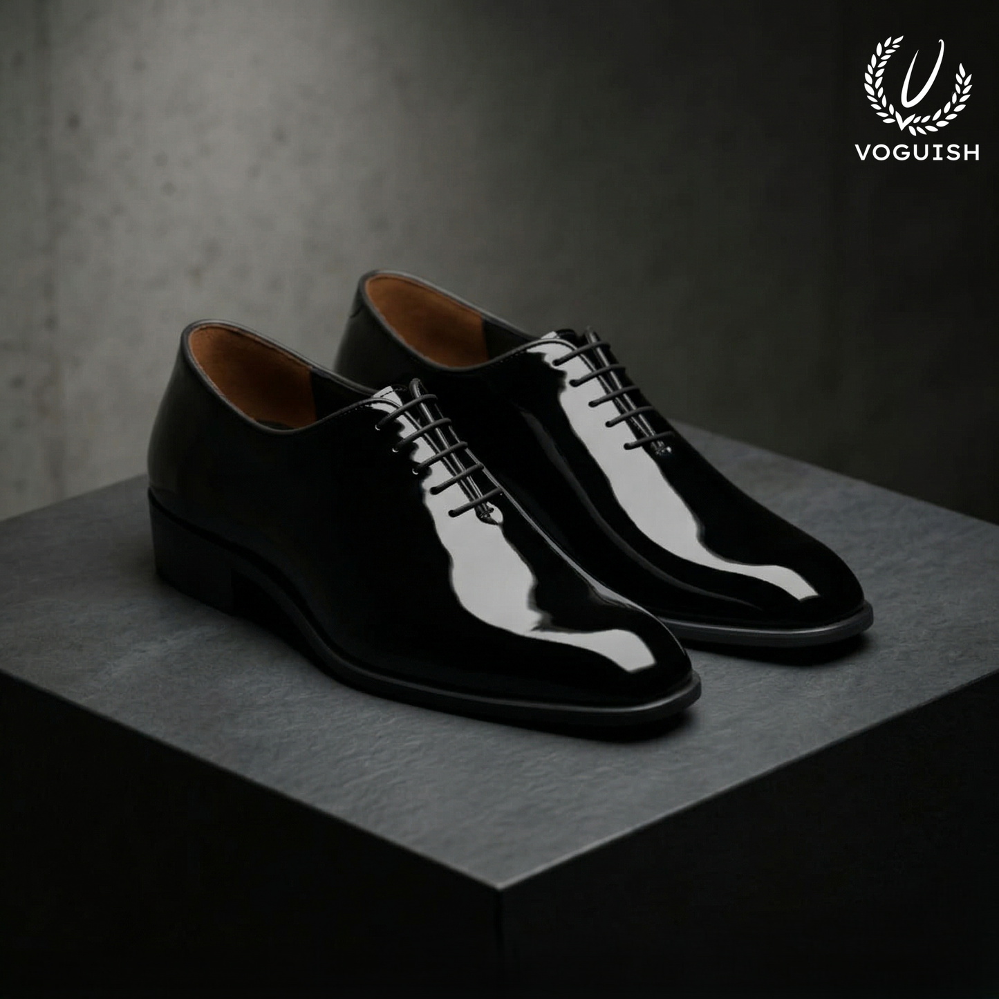 VOGUISH Premium Patent Leather Wholecut Oxfords for Men - 040