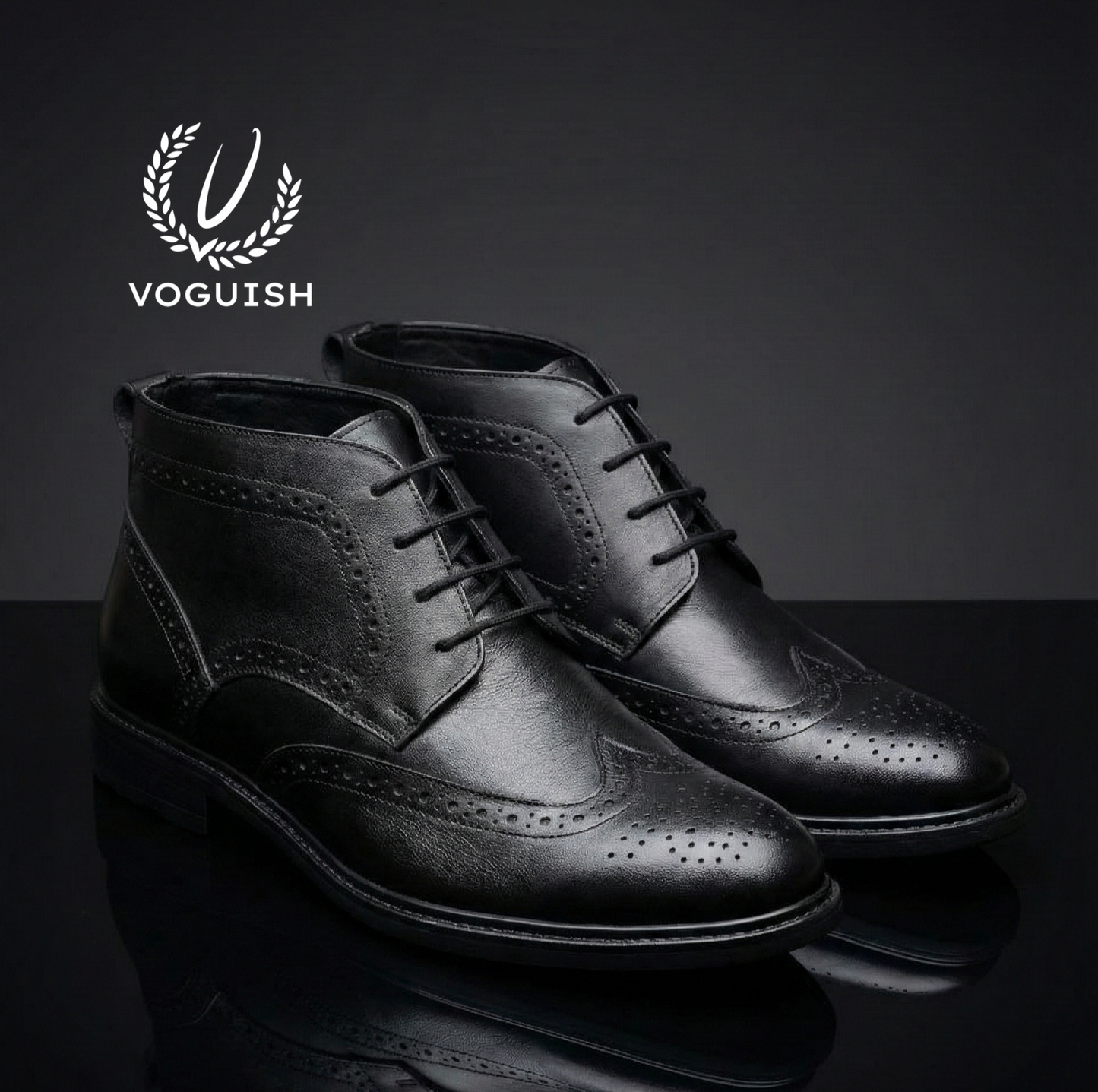 Leather Brouge Chukka Boot for Men - IMPERIALSTEP 027