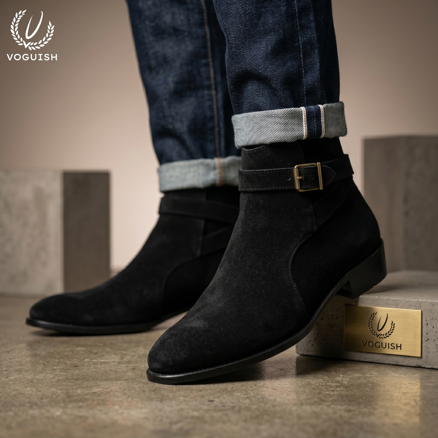 Men's black Jodhpur boots By VOGUISH| S1103