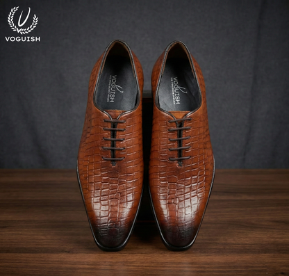 Handmade Croco Wholecut shoe for men - IMPERIALSTEP 036