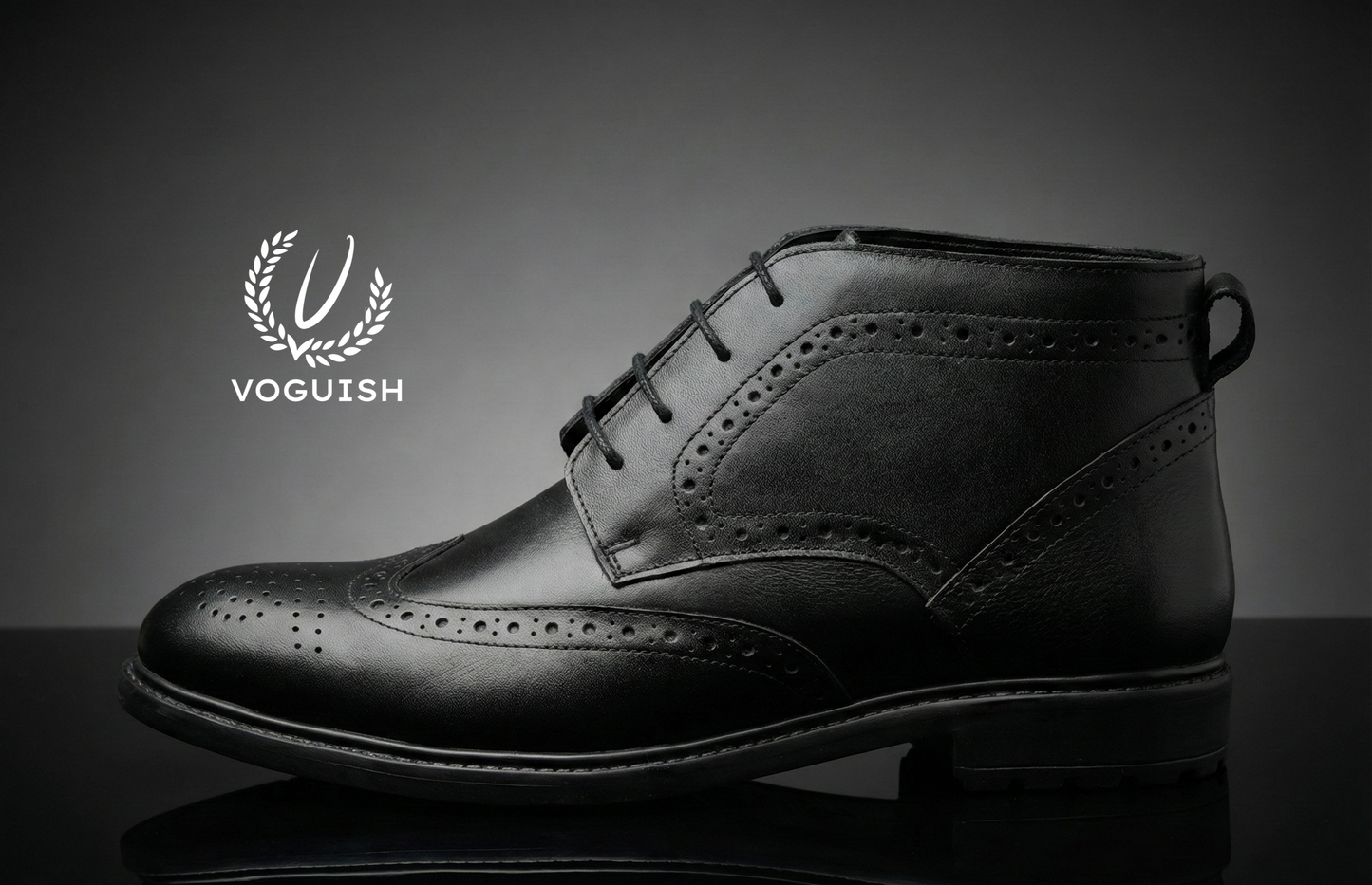 Leather Brouge Chukka Boot for Men - IMPERIALSTEP 027