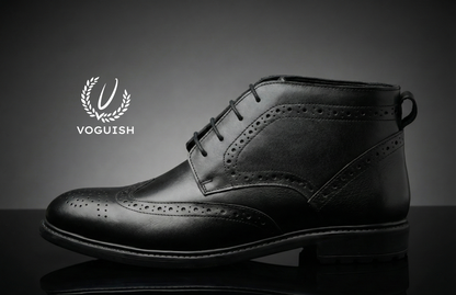 Leather Brouge Chukka Boot for Men - IMPERIALSTEP 027