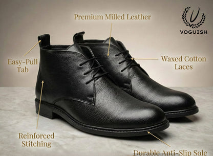 Leather Chukka Boot for Men's - IMPERIALSTEP 026