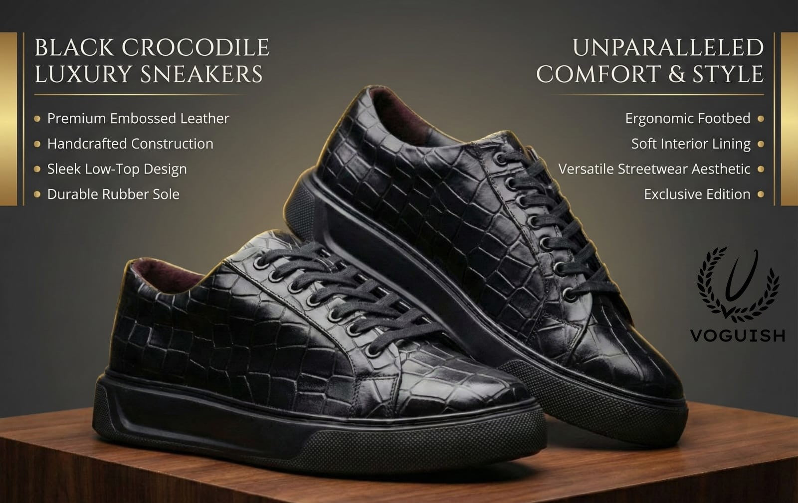 Premium Genuine Leather Sneaker - 2001 - Product View