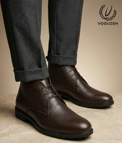 Leather Chukka Boot for Men's - IMPERIALSTEP 026