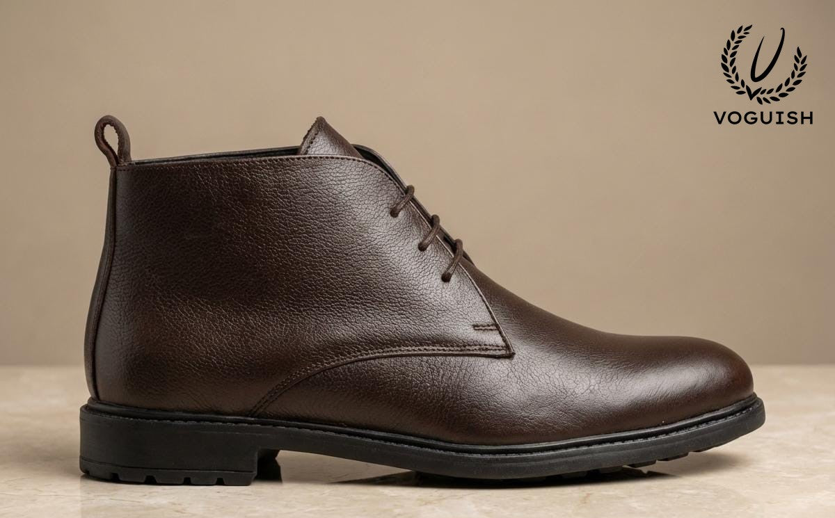 Leather Chukka Boot for Men's - IMPERIALSTEP 026