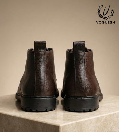 Leather Chukka Boot for Men's - IMPERIALSTEP 026
